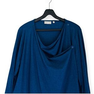 Habitat Women's Blue Drape Neck Top